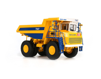 Карьерный самосвал БЕЛАЗ-7547, желтый / синий