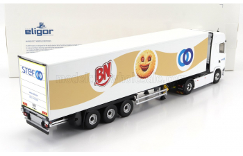 SCANIA S770 V8 Truck Semi-frigo Stef Bn Transports (2021), White Ochre