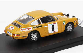 PORSCHE 911s Coupe (night Version) №8 3rd Rally Tap (1970) Bjorn Waldegaard - Hans Thorszelius, Yellow