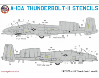 Декаль для A-10A Thunderbolt, тех. надписи