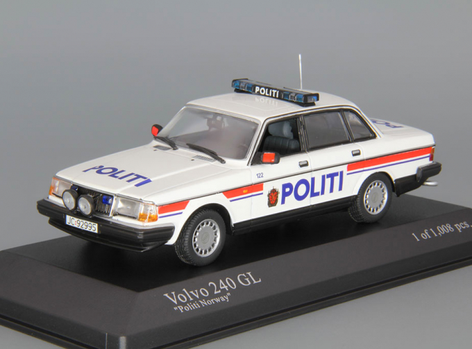 VOLVO 240 GL Politi Norway (1986), white