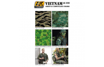 Набор акриловых красок VIETNAM U.S. GREEN & CAMOUFLAGE SET