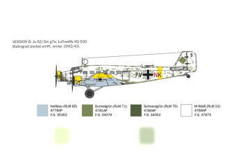 Сборная модель JUNKERS Ju-52/3m Military Airplane 1935