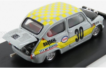 FIAT 600 ABARTH 1000 TEAM BARDAHL N 30 WINNER Gr.2/5 RALLY DE ROUEN (1969) FICOL - BEURDEN, GREY YELLOW BLACK