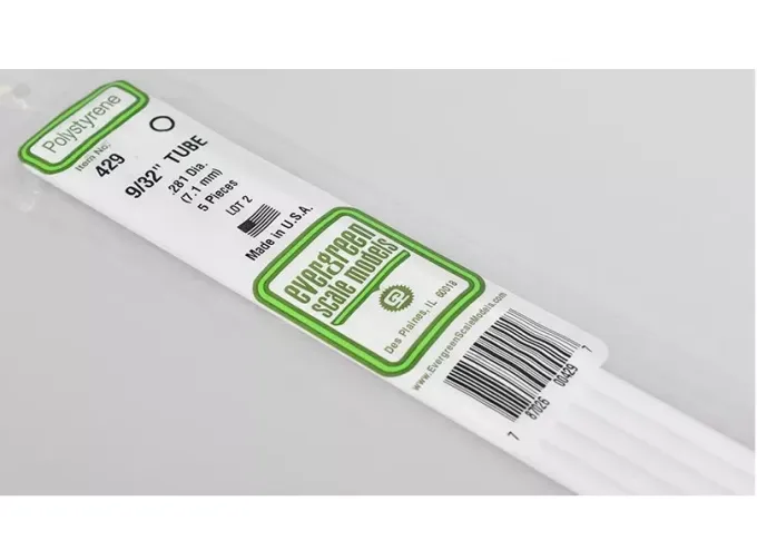 Полистирольная труба для моделистов 7.1 mm - 5шт