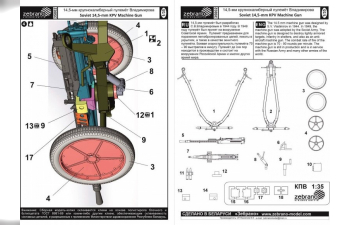 Сборная модель 14,5-мм пулемёт КПВ