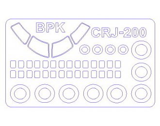 Набор масок окрасочных для CRJ-100/200 + маски на диски и колеса