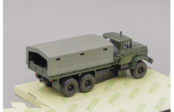 КРАЗ 260 бортовой с тентом (1989), темно-зеленый