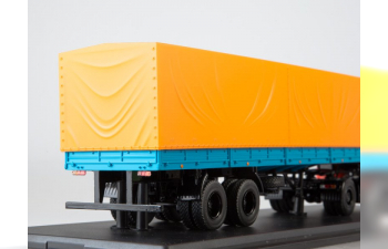 Maz 5432 Truck With Semitrailer Минский 93971 Red / Blue / Orange