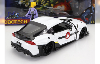 TOYOTA Supra With Roy Focker Figure Robotech 2020, White Black