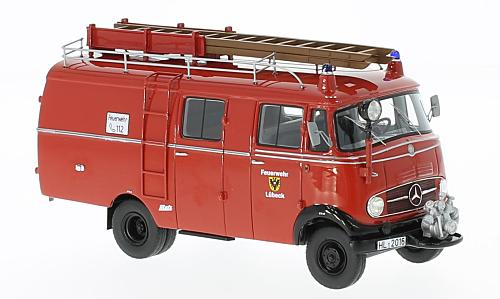 MERCEDES-BENZ L319 Box Wagon "Feuerwehr Luebeck" (1961), red