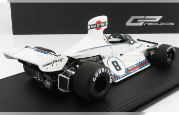 BRABHAM F1 Ford Bt44b Martini №8 Season (1975) Carlos Pace - Con Vetrina - With Showcase, White