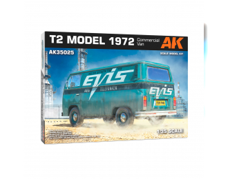 Сборная модель VOLKSWAGEN коммерческий фургон T2 1972 года