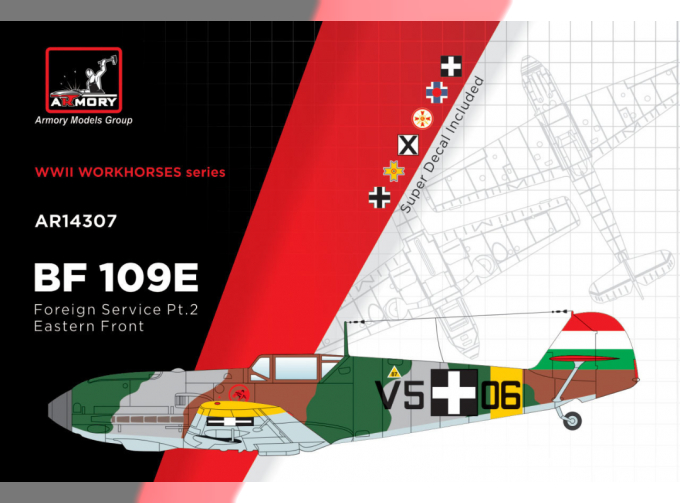 Сборная модель Messerschmitt Bf-109E "Foreign Service Aces", Pt.2