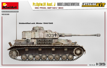 Сборная модель Немецкий танк Pz.Kpfw.IV Ausf. J Nibelungenwerk (поздний) с интерьером. Сентябрь-ноябрь 1944 г.