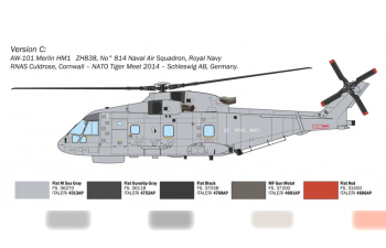 Сборная модель AGUSTA WESTLAND Aw101 Merlin Hm.1 Uk Royal Navy - Helicopter (2003)