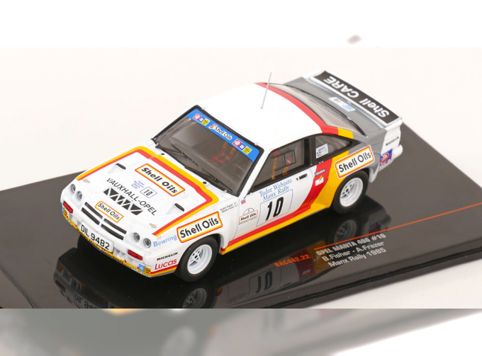 OPEL Manta 400 Team Gm Dealer Sport №10 3rd Rally Manx (1985) Bertie Fisher - Austin Frazer, White Red Yellow