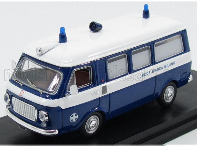 FIAT 238 Minibus Ambulanza Croce Bianca Milano (1973), Blue White