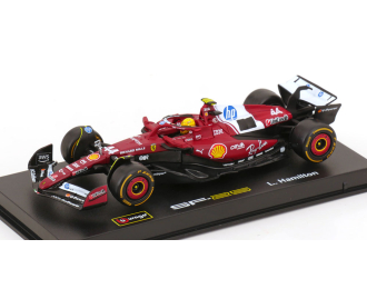 FERRARI F1 Sf-25 Team Scuderia Ferrari Hp №44 Season (2025) Lewis Hamilton - With Pilot And Showcase, Red