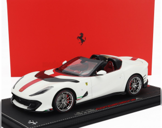 FERRARI 812 Competizione A Spider (2022) - Con Vetrina - With Showcase, Bianco Italia - Matt White Red