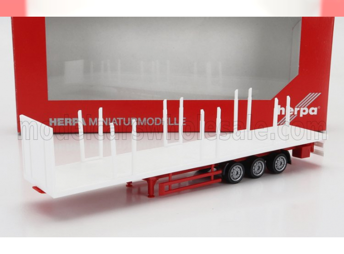 TRAILER Trailer Pianale For Truck - Rimorchio, White Red