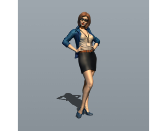 Фигурка Бизнесвумен 1, окрашенная