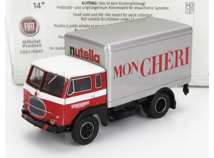 FIAT 642 Truck Cassonato Ferrero 2-assi 1962, Red Silver