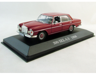 MERCEDES-BENZ 300 SEL 6.3 (1968), Mercedes-Benz Offizielle Modell-Sammlung 24, dark red