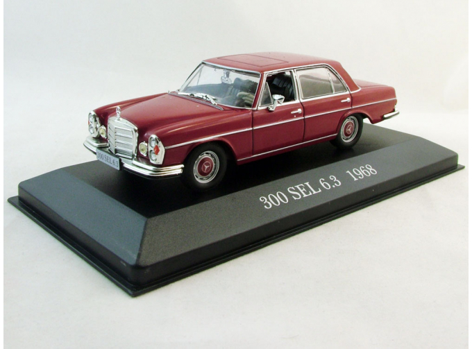 MERCEDES-BENZ 300 SEL 6.3 (1968), Mercedes-Benz Offizielle Modell-Sammlung 24, dark red