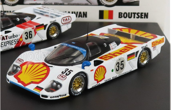 PORSCHE Set 2x Dauer 962 3.0l Turbo Team Le Mans Porsche №36 Winner 24h Le Mans (1994) M.baldi - H.Haywood - Y.dalmas + Dauer 962 3.0l Turbo Team Le Mans Porsche №35 3rd 24h Le Mans (1994) H.Stuck - T.boutsen - D.Sullivan, White Red Yellow