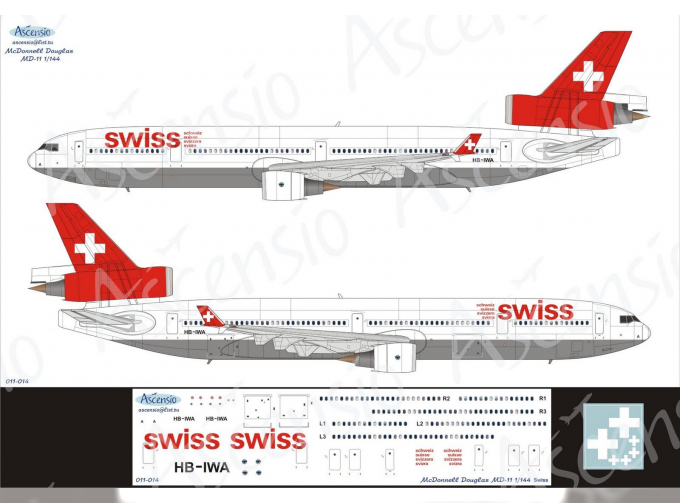 Декаль на самолёт MD-11 (Swiss)