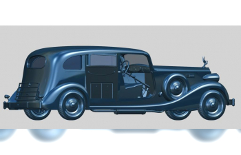 Сборная модель Packard Twelve (1936) автомобиль советского руководства IIMB с пассажирами