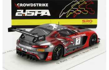 MERCEDES-BENZ Amg Gt3 Team Crowdstrike Racing №4 24h Spa (2023) G.Kurtz - I.James - C.Braun - F.fraga, Red Black