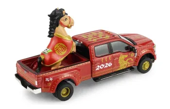 FORD F-450 Chinese Zodiac 2026 Year of the Horse with Horse Accessory (2022), red