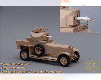 Boys anti-tank rifle. Rolls-Royce armoures car (Meng), Universal Scout Carrier