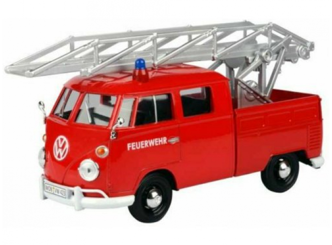 VOLKSWAGEN Type 2 (T1) Fire Truck With Aerial Ladder пожарный с лестницей, red
