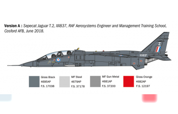 Сборная модель JAGUAR T.2 R.A.F Trainer Military Airplane 1970