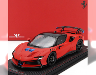 FERRARI Sf90 Xx Stradale Spider (2024) - Con Vetrina - With Showcase, Rosso Le Mans - Matt Red Blue Black