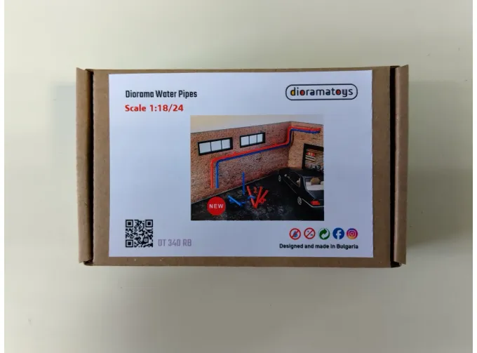 Диорама водопроводные трубы blue / red