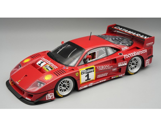 FERRARI F40 LM 3.5L TURBO V8 N 1 Winner 6h Vallelunga Gold Cup (1996) Domenico Mimmo Schiattarella - Luciano Della Noce - Open Rear Trunck And Engine part - Close With magnetic system