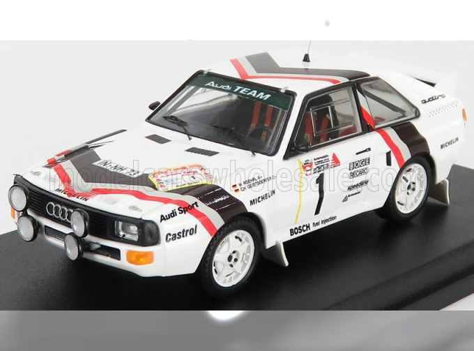 AUDI Quattro Sport (night Version) №1 Winner Rally Stadte (1984) - Saturday Version W.rohrl - C.geistdorfer, White