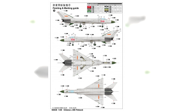 Сборная модель Китайский истребитель-перехватчик Shenyang J-8IID