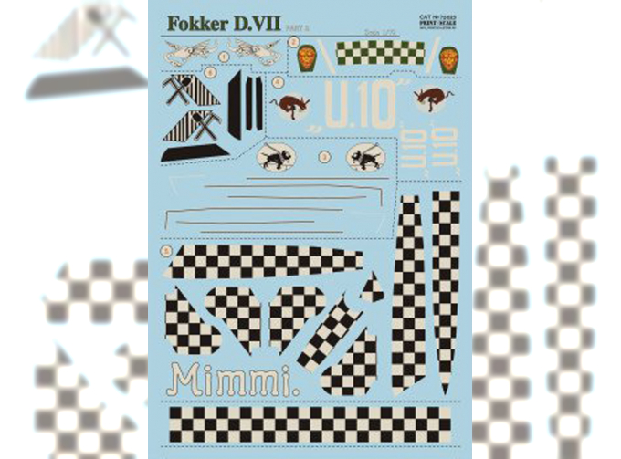 Декаль Fokker D VII Part 2 The complete set 3 leaf