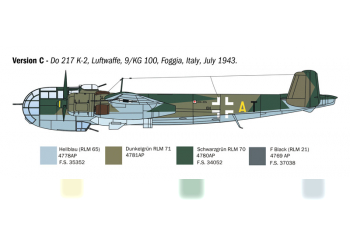 Сборная модель самолет DORNIER DO-217 K-1/K-2 с FRITZ X