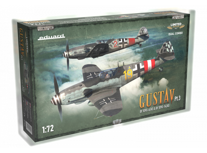 Сборная модель Gustav Pt. 3 Bf 109 G-6/AS & G-14/AS (Limited Dual Combo)