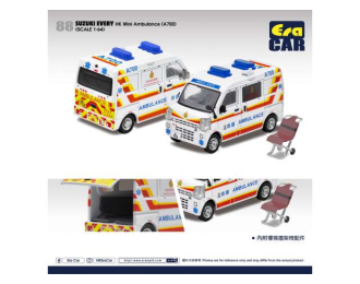 SUZUKI Every HK Mini Ambulance A700 #88, white / orange