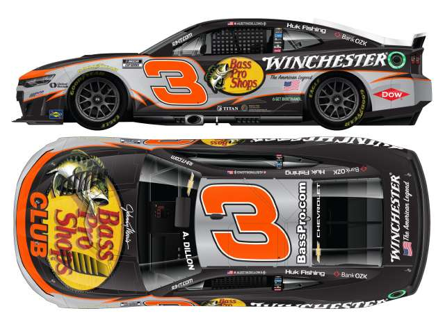 Chevrolet #3 Austin Dillon *Bass Pro Shops/Winchester*, various 2026