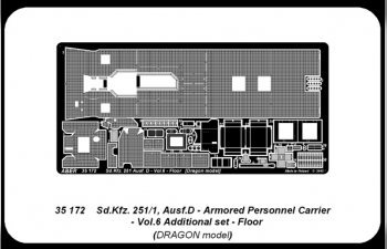 Фототравление для Armoured personnel carrier Sd.Kfz. 25 Ausf. D - vol. 6 - additional set - floor