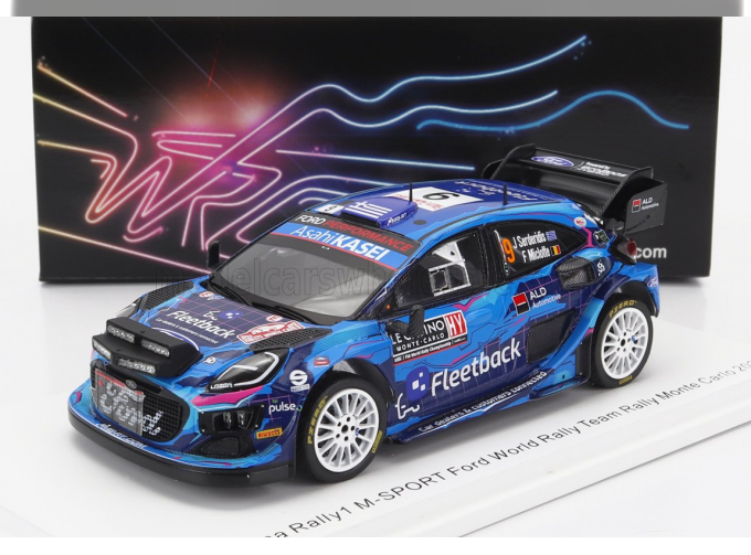 FORD Puma Rally1 Team Red Bull Ford World Rally M-sport N 9 Rally Montecarlo (2023) J.Serderidis - M.Frederic, Blue Black