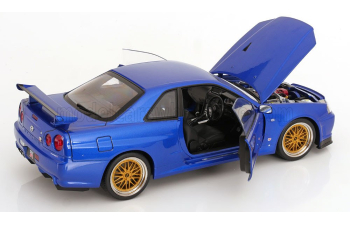 NISSAN Skyline GT-R R34 V-Spec II with BBS-rims (2001), blue metallic
